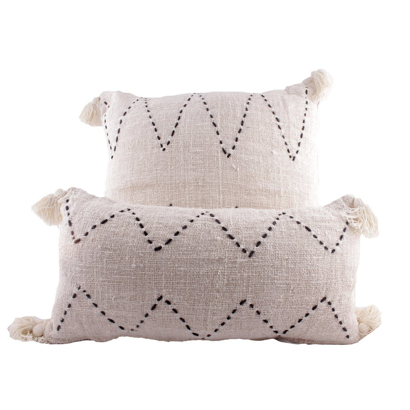 Thin Linnen PomPom Pillow 60*60