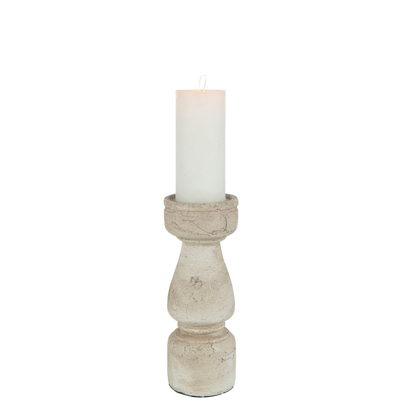 J-Line candle holder Terracotta - ceramic - beige - large