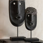 J-Line Face Stand Ethnic Stone/Resine Black Large