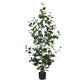 Ficus Kunstplant in Bloempot - H150 x Ø30 cm - Donkergroen