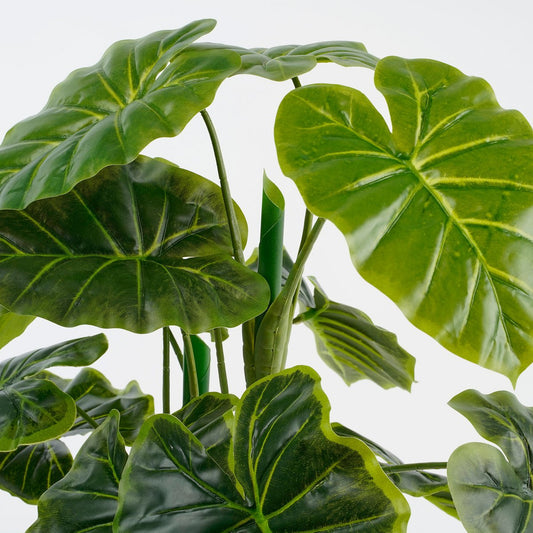 Alocasia Artificial Plant in Flower Pot - H100 x Ø50 cm - Green