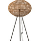 J-Line Floor Lamp Tripod Rattan/Metal Brown/Black Small