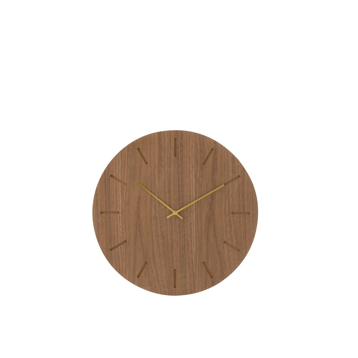 J-Line Rond klok - hout - naturel - Ø 4 cm