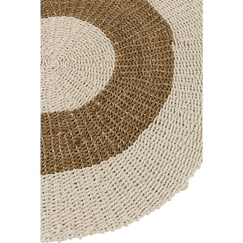 J-Line Carpet Round Seagrass White/Natural Medium - Rug 150 x 150 cm