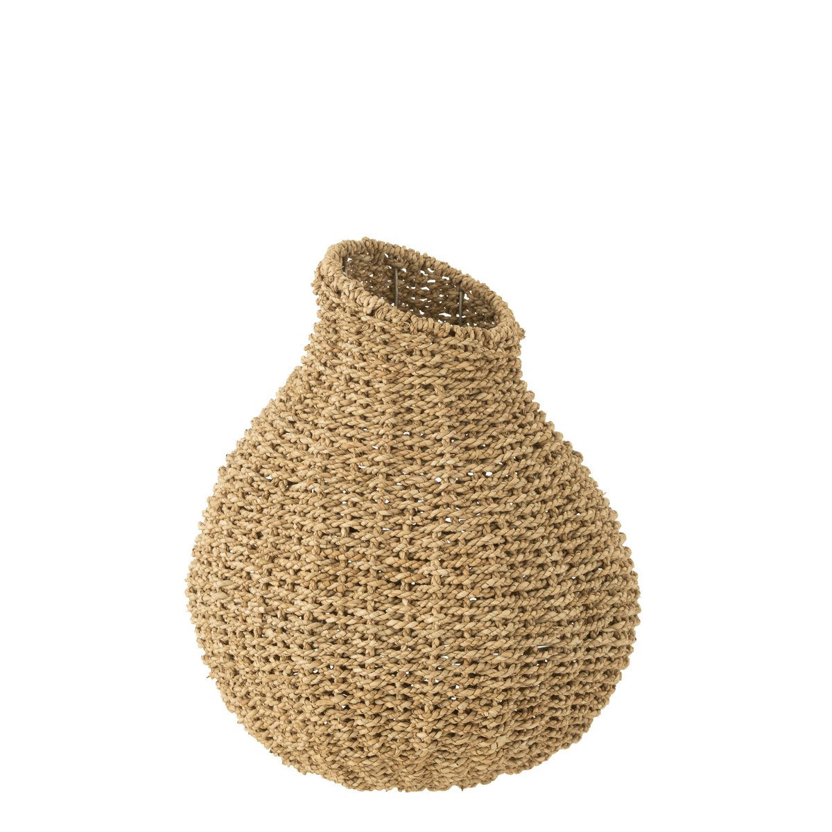 J-Line Vase Sloping Edge Seagrass Natural