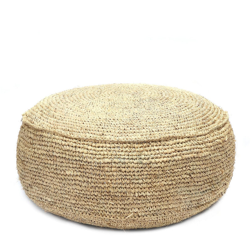 Der Raffia Flores Pouf – Natur 