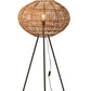 J-Line Floor Lamp Tripod Rattan/Metal Brown/Black Small