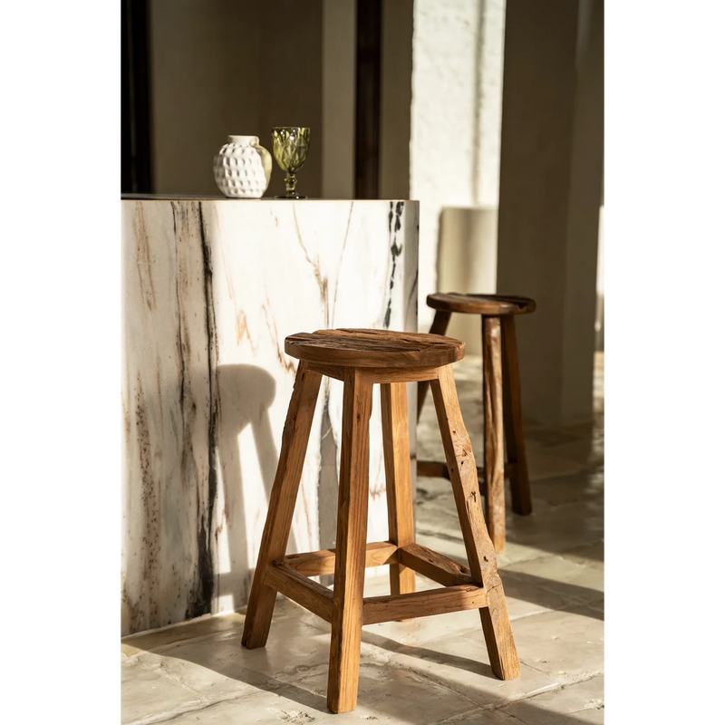 The Shibori Bar Stool - Natural