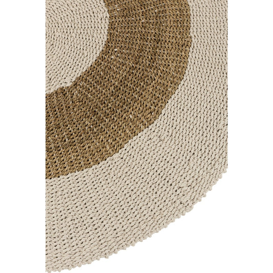 J-Line Carpet Round Seagrass White/Natural Medium - Rug 150 x 150 cm