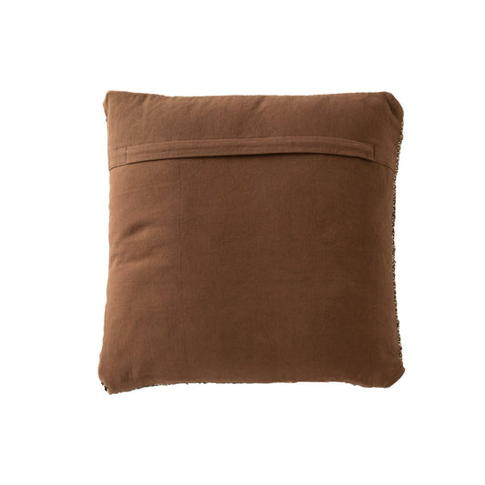 J-Line cushion Dakar - polyester - cream/brown