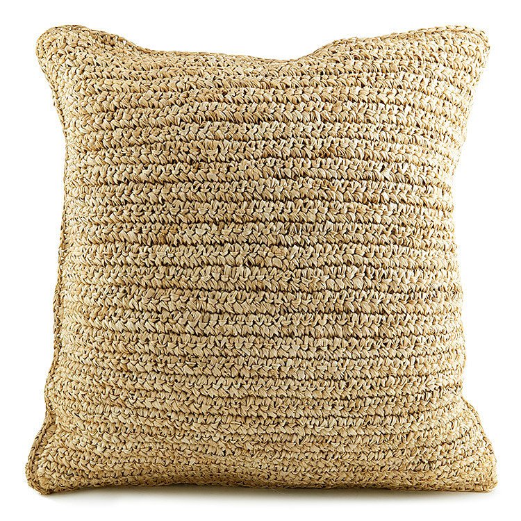 Cushion cover Raffia Flores - Natural 