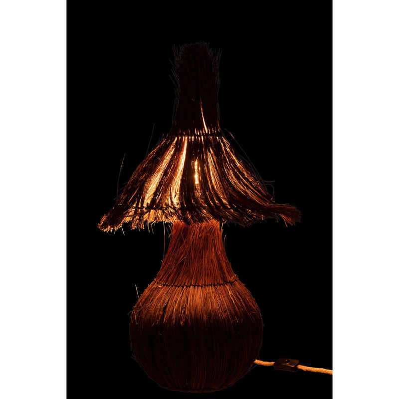 J-Line Table Lamp Tropical Brown