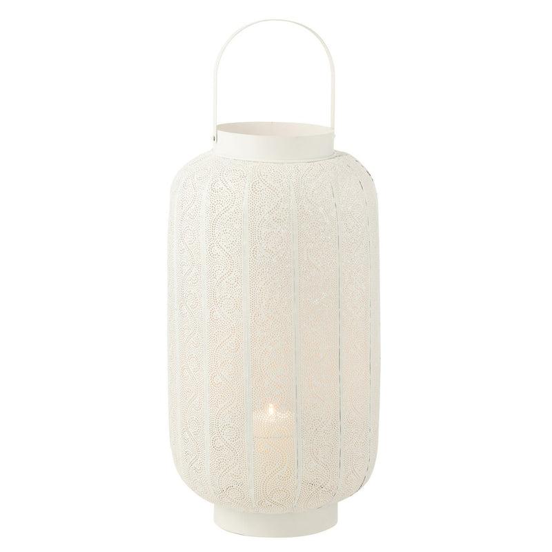 J-Line lantern Wiz - metal/glass - white