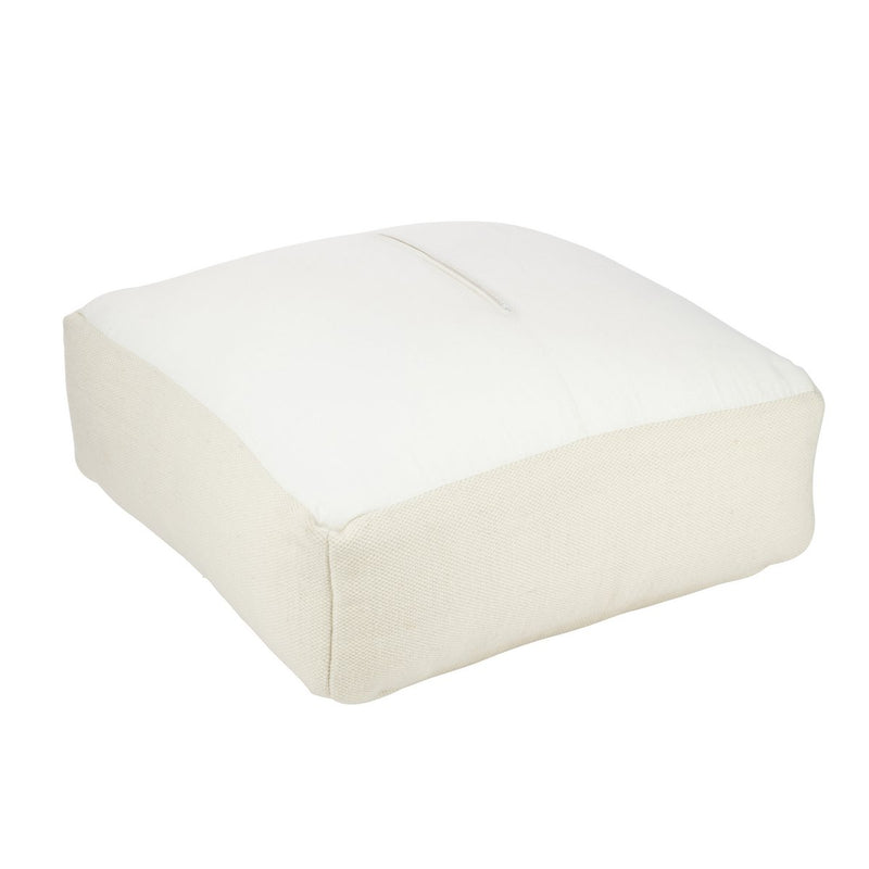 J-Line Pouf Square Wolle Creme