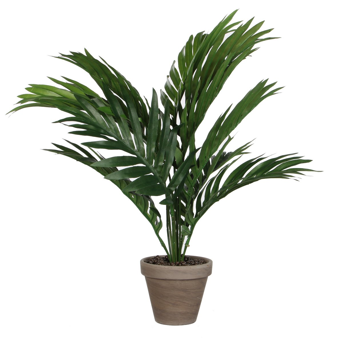 Artificial Areca Palm Plant in Flower Pot Stan - H45 x Ø60 cm - Green 