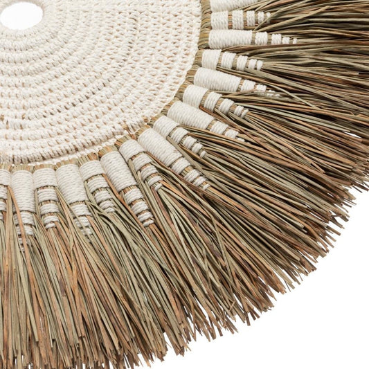 The Raffia Macramé Wall Decoration - White Natural