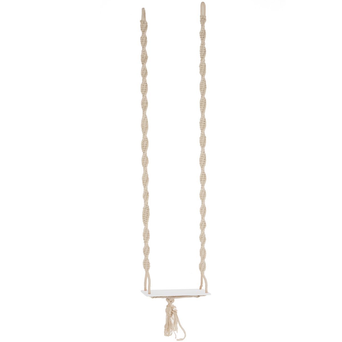 J-Line Swing Boho Baumwolle/Holz Beige