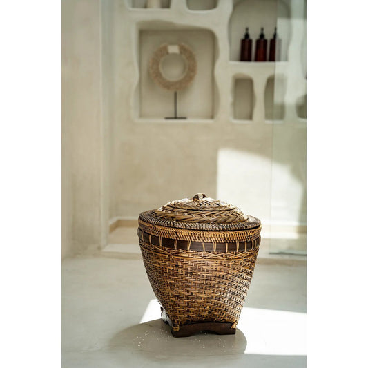 The Colonial Storage Basket - Natural Brown - L