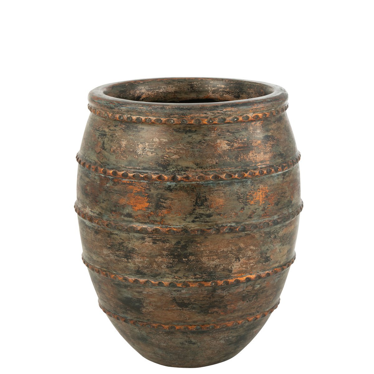 J-Line Flowerpot Terracotta Mix