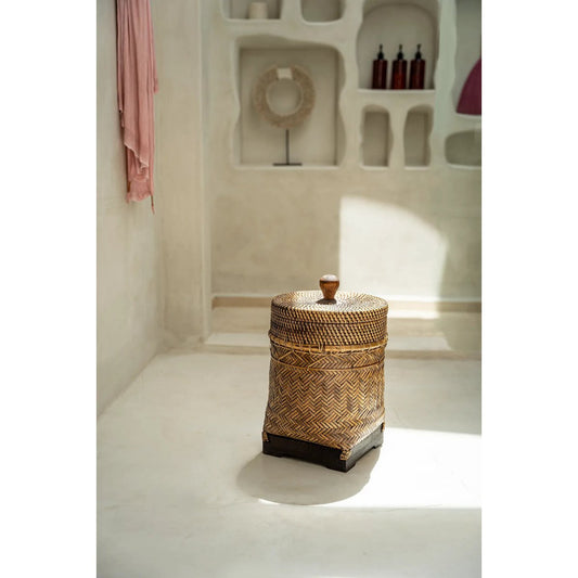 The bathroom basket - natural brown