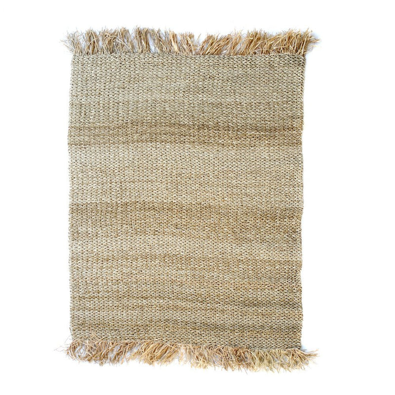 Der Raffia-Fransenteppich – natur 180x240 