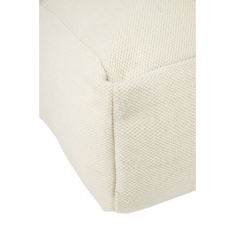 J-Line Pouf Square Wolle Creme