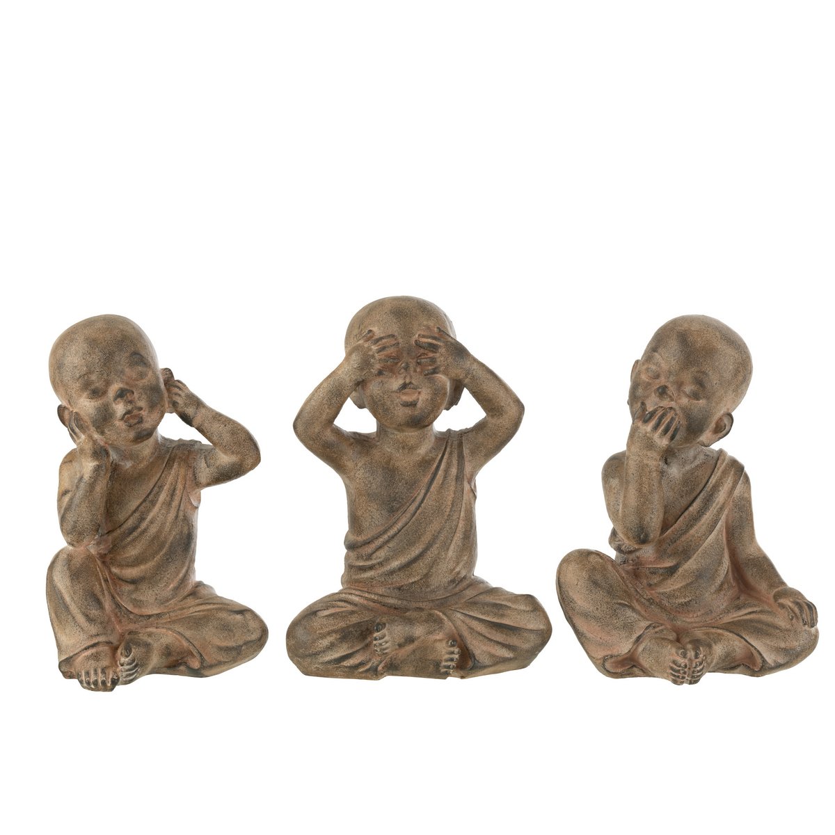 J-Line Set Of 3 Monnik Poly Bruin Large